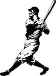 Free Clipart Of A Baseball Player Batting