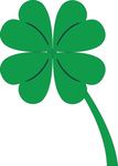 Free Clipart Of A St Paddys Day 4 Leaf Clover Shamrock