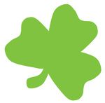 Free Clipart Of A Green St Paddys Day Clover Shamrock