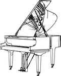 Free Clipart Of A Harpsichord Flugel
