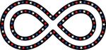 Free Clipart Of A Patriotic American Star Patterned Infinity Symbol