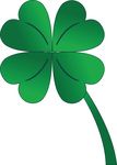 Free Clipart Of A St Paddys Day 4 Leaf Clover Shamrock