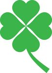 Free Clipart Of A St Paddys Day 4 Leaf Clover Shamrock