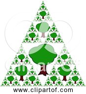 Free Clipart Of Triangle Tree Pattern