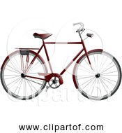 Free Clipart Of A Bicycle With Headlight And Storage Rack