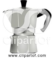 Free Clipart Of A Metal Italian Coffee Maker