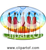 Free Clipart Of African Stylized Masai