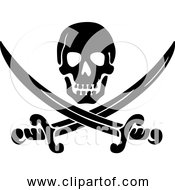 Free Clipart Of Black Jack Pirate With Swords