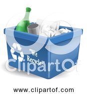 Free Clipart Of A Recycling Bin With Items