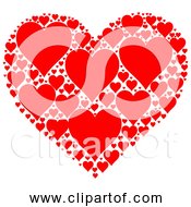 Free Clipart Of Red Love Hearts In Heart
