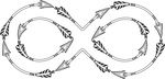 Free Clipart Of A Flint Arrow Infinity Symbol