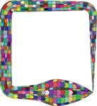 Free Clipart Of A Colorful Snake Forming A Square Frame