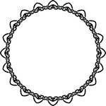 Free Clipart Of A Celtic Round Frame Border Design Element In Black And White Knots