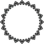 Free Clipart Of A Celtic Round Frame Border Design Element In Black And White Knots