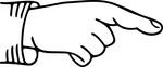 Free Clipart Of A Hand Pointing A Finger Black White