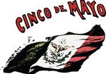 Free Clipart Of A Retro Mexican Flag And Cinoc De Mayo Text