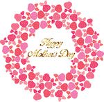 Free Clipart Of A Gold Happy Mothers Day Greeting In A Circle Of Roses And Leaves