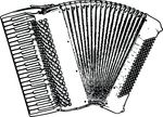 Free Clipart Of A Vintage Piano Accordion