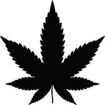Free Clipart Of A Cannabis Marijuana Pot Leaf Silhouette