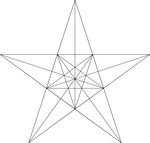 Free Clipart Of A Geometric Star In Black And White Wireframe
