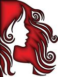 Free Clipart Of A Profiled Woman With Red Hair