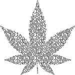 Free Clipart Of A Cyber Connection Cannabis Marijuana Pot Leaf