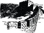 Free Clipart Of The Great Wall Of China In Black And White