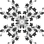 Free Clipart Of Floral Vine Design Element Black And White Version