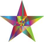 Free Clipart Of A Geometric Star Colorful