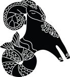 Free Clipart Of A Horoscope Astrology Zodiac Capricorn Sea Goat