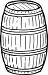 Free Clipart Of A Wooden Barrel Black And White