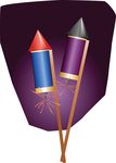 Free Clipart Of Fireworks On Sticks