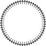 Free Clipart Of A Round Geometric Frame