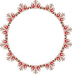 Free Clipart Of A Vintage Embroidery Round Frame