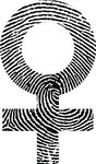 Free Clipart Of A Thumb Print Female Gender Symbol