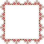 Free Clipart Of A Vintage Embroidery Square Frame