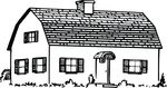 Free Clipart Of A Two Story Home