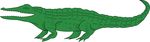 Free Clipart Of A Green Alligator