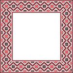 Free Clipart Of A Patterned Embroidery Square Frame