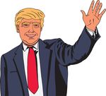 Free Clipart Of Donald Trump Waving