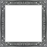 Free Clipart Of A Classic Styled Frame Of In Black And White