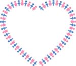 Free Clipart Of A Heart Border Of Boys And Girls