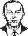 Free Clipart Of A Portrait Of DB Cooper