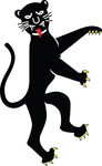 Free Clipart Of A Rampant Panther