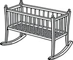 Free Clipart Of A Baby Crib