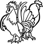Free Clipart Of A Rooster And Hen