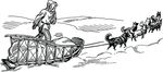 Free Clipart Of A Dog Team And Sled