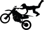 Free Clipart Of A Silhouetted Man Catching Air On A Dirt Bike