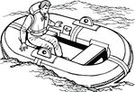 Free Clipart Of A Man In A Life Raft