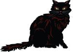 Free Clipart Of A Long Haired Cat